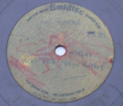 I'm A Hog For You Baby -- Label des ersten Kinks-Acetates